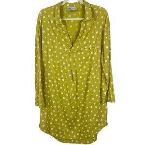 Ebby Andi Women's Yellow Polka Dot Blouse Size 10
